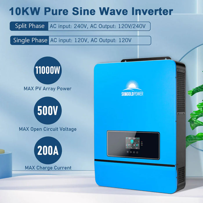 SunGoldPower 10KW 48V Split Phase Solar Inverter