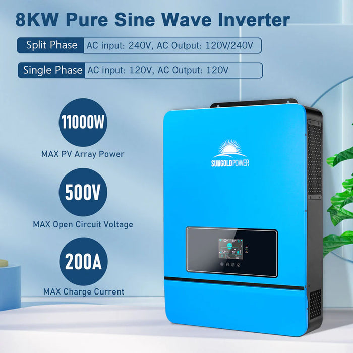 SunGoldPower 8KW 48V Split Phase Solar Inverter