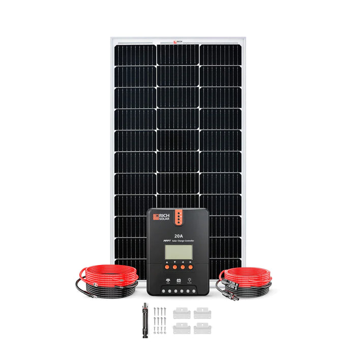 Rich Solar 100 Watt Solar Kit With 20A MPPT Controller