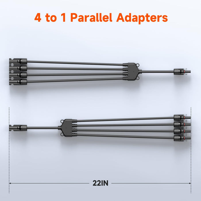 Rich Solar Y Branch Parallel Adapters 4 To 1