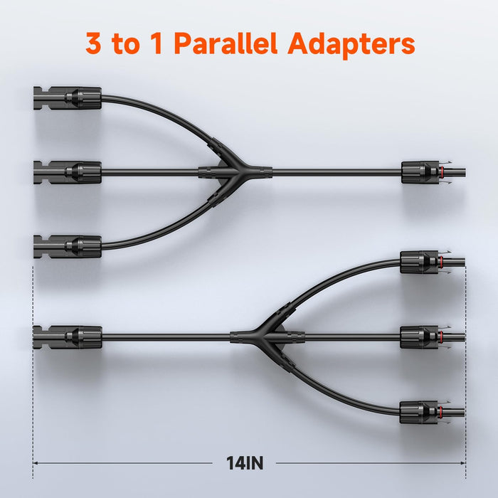 Rich Solar Y Branch Parallel Adapters 3 To 1