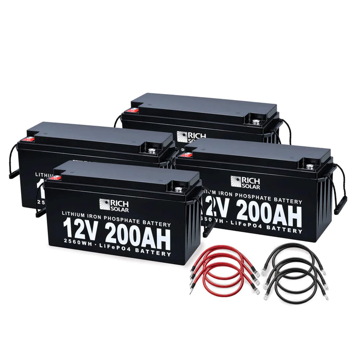 Rich Solar 12V - 800AH - 10.2kWh Lithium Battery Bank