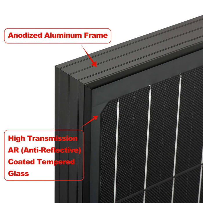 Rich Solar MEGA 100 Watt ONYX Black Monocrystalline Solar Panel
