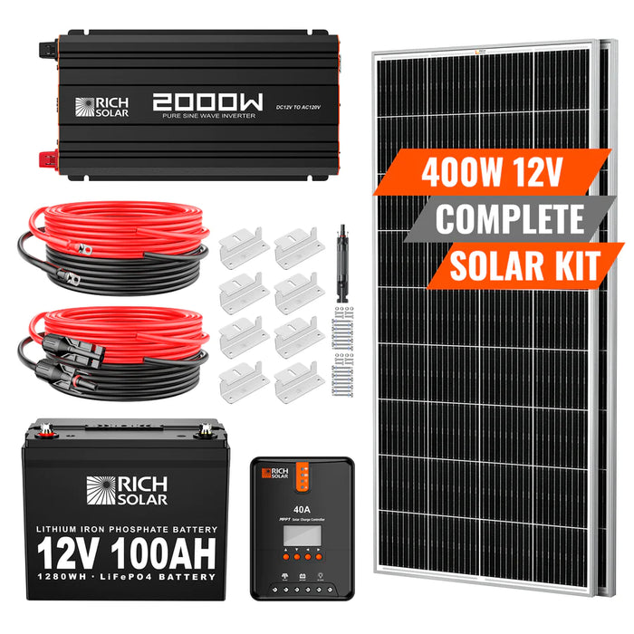 Rich Solar 400 Watt 12V Complete Solar Kit