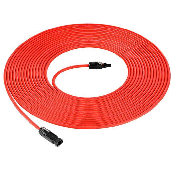 Rich Solar 10 Gauge (10AWG) 20 Feet Solar Panel Extension Cable Wire With Solar Connectors