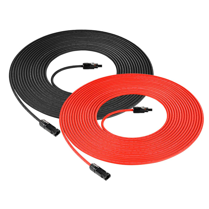 Rich Solar 10 Gauge (10AWG) 15 Feet Solar Panel Extension Cable Wire With Solar Connectors