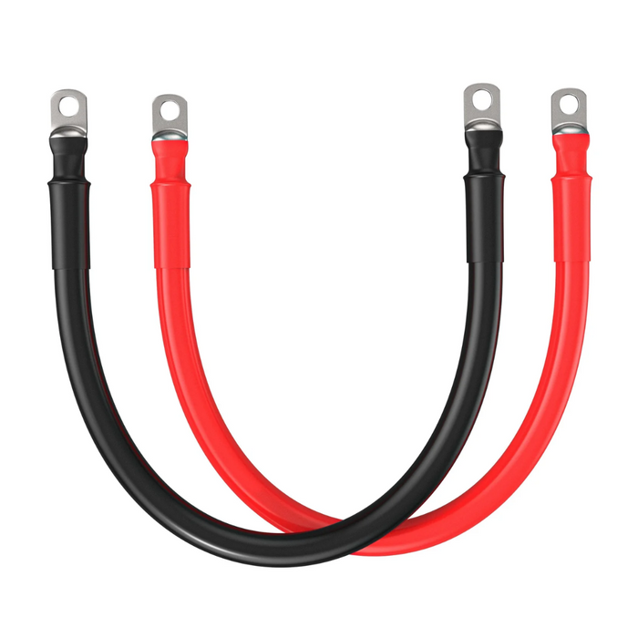 Rich Solar 1/0 Gauge (AWG) Black and Red Pure Copper Inverter Battery Cables