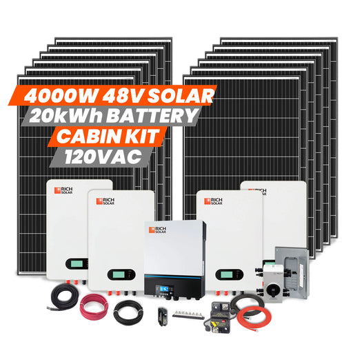 Rich Solar 4000W 48V 120VAC Cabin Kit - Off Grid Stores