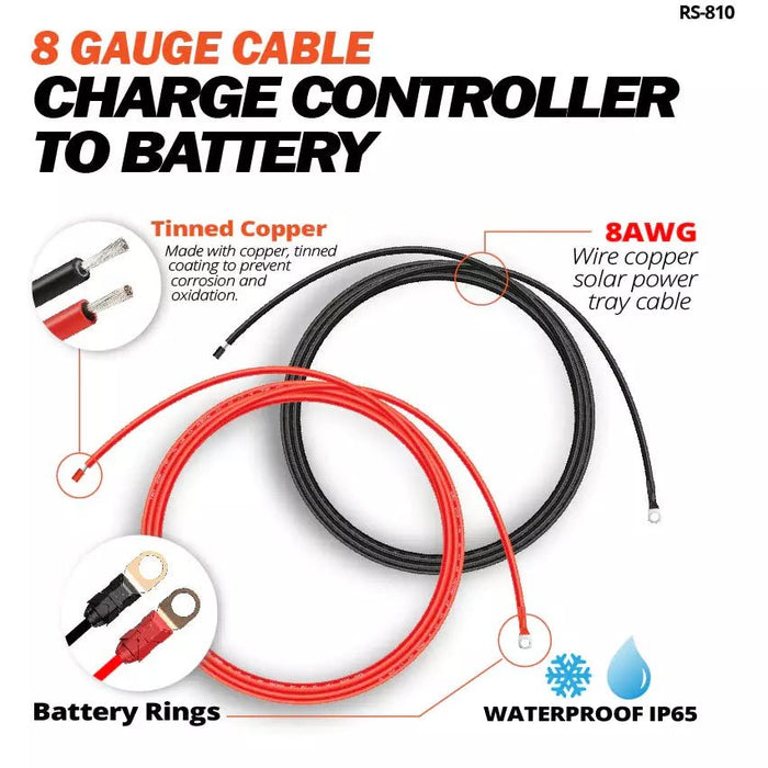 Rich Solar 8 AWG 10 Feet Cable Connect Charge Controller To Battery - Off Grid Stores