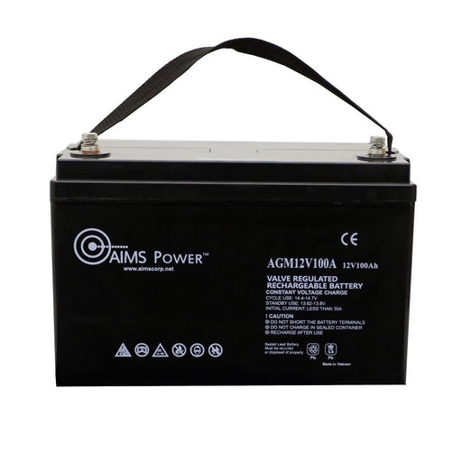 Aims Power AGM 12V 100Ah Deep Cycle Battery Heavy Duty - Off Grid Stores