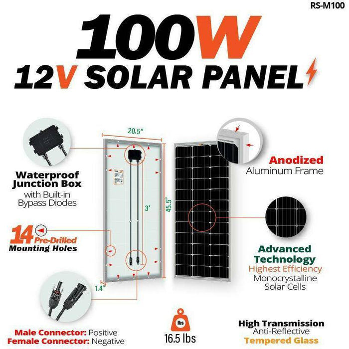 EcoFlow DELTA 1260Wh 1800W Solar Generator + 100W Flexible Monocrystalline Solar Panels Kit - Off Grid Stores
