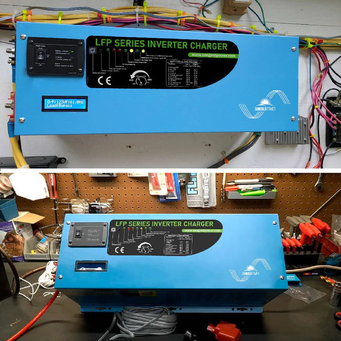 SunGoldPower 4000W DC 12V Split Phase Pure Sine Wave Inverter With Charger - Off Grid Stores