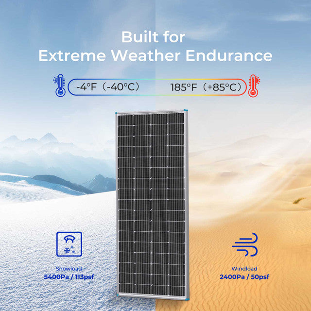 Renogy 200 Watt 12 Volt Monocrystalline Solar Panel + 40 Amp MPPT Solar Charge Controller