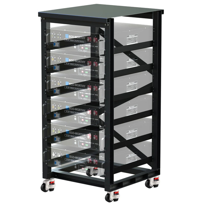 ECO-WORTHY 6-Layer 19 Inch Rack for 3U Server Rack Battery