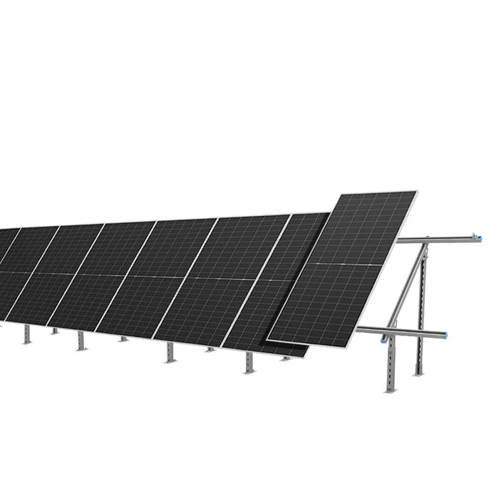 SunGoldPower Modular & Expandable Ground Mount Brackets for 2 × 400W–590W Solar Panels