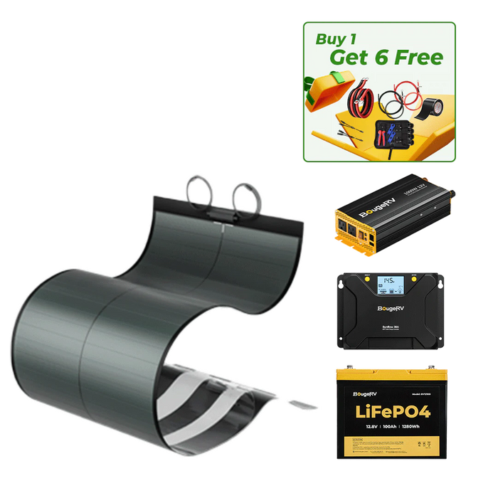 BougeRV 12V 200 Watt CIGS Flexible Solar System Kit