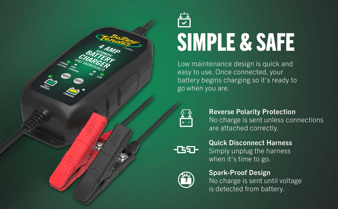 Power Tender® 4 Amp 12V/6V Battery Charger and Maintainer