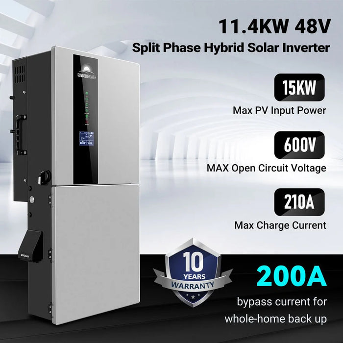 SunGoldPower 11.4kW 48V Split Phase Hybrid Solar Inverter