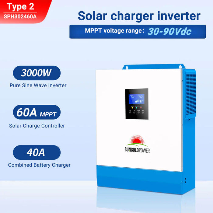 SunGoldPower 3000W 24V Solar Inverter Charger