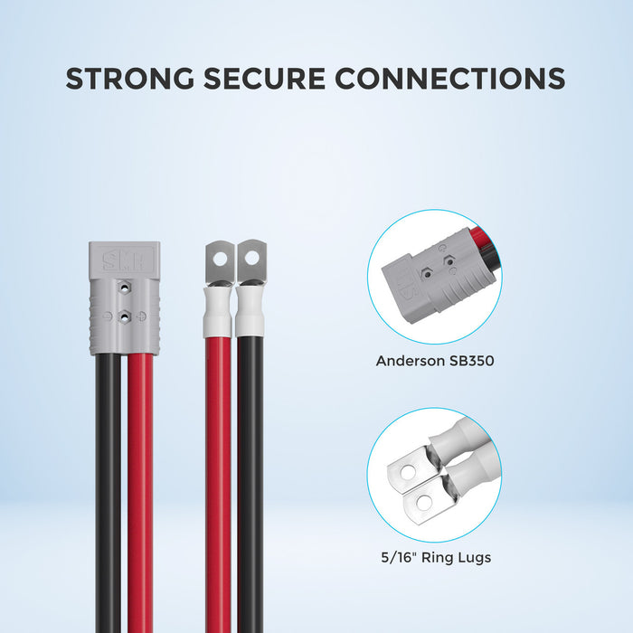 Renogy 5FT 4/0AWG Anderson Adapter Cable (Anderson SB350 - 5/16 in Lugs）