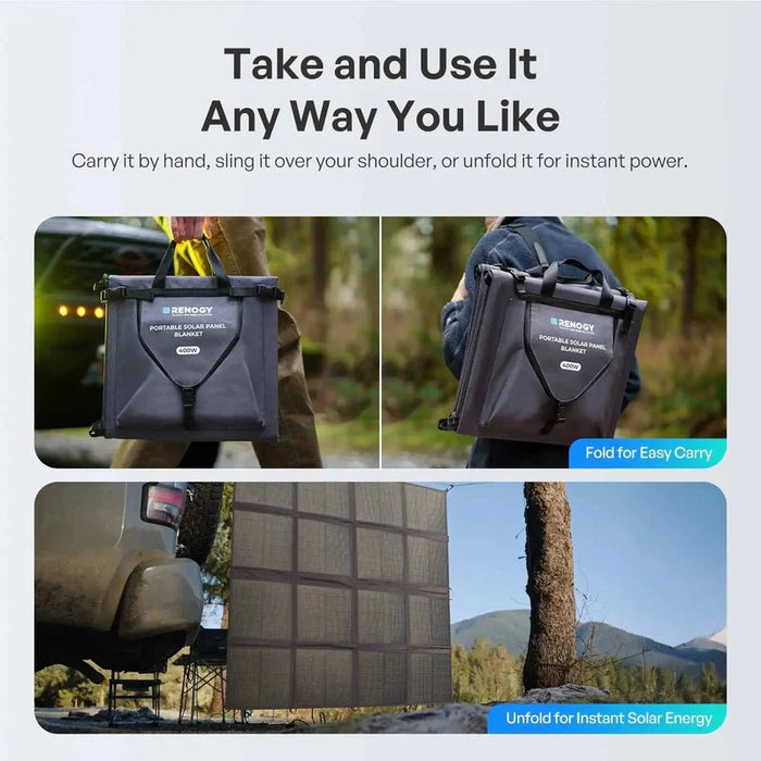 Renogy 400W Portable Solar Panel Foldable Monocrystalline Solar Blanket - Off Grid Stores