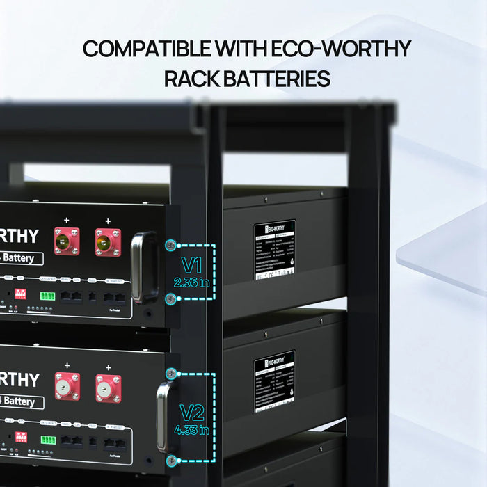 ECO-WORTHY 6-Layer 19 Inch Rack for 3U Server Rack Battery