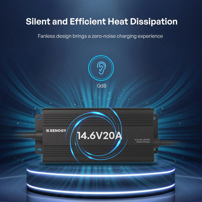 Renogy 12V 20A AC-to-DC LFP Portable Battery Charger