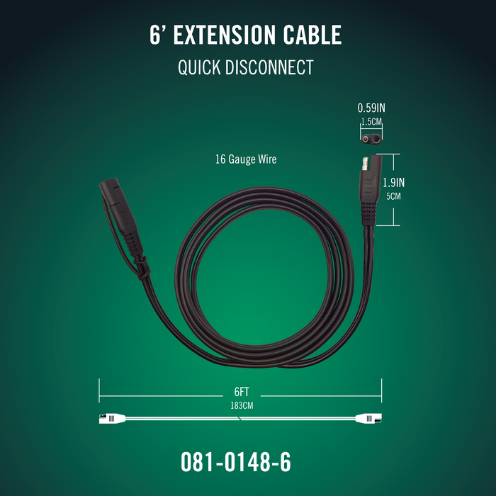 Battery Tender® 6ft SAE Quick Disconnect Extension Cable