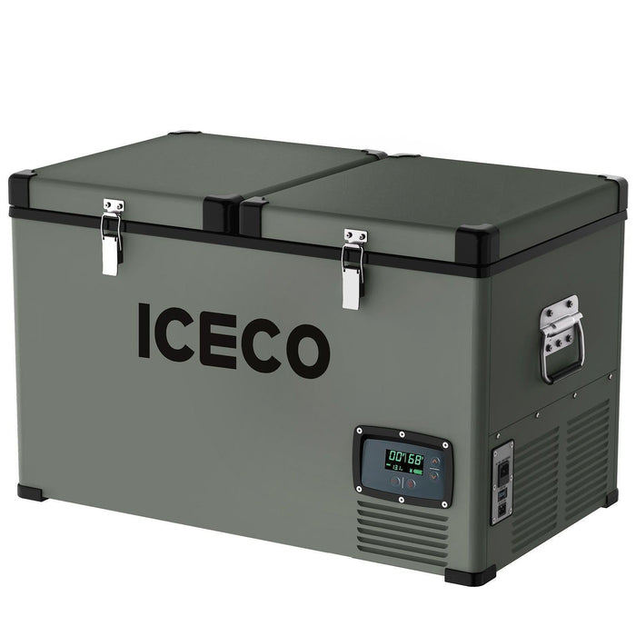 ICECO VL65 65L Dual Zone Portable Fridge Plug In Cooler for Car