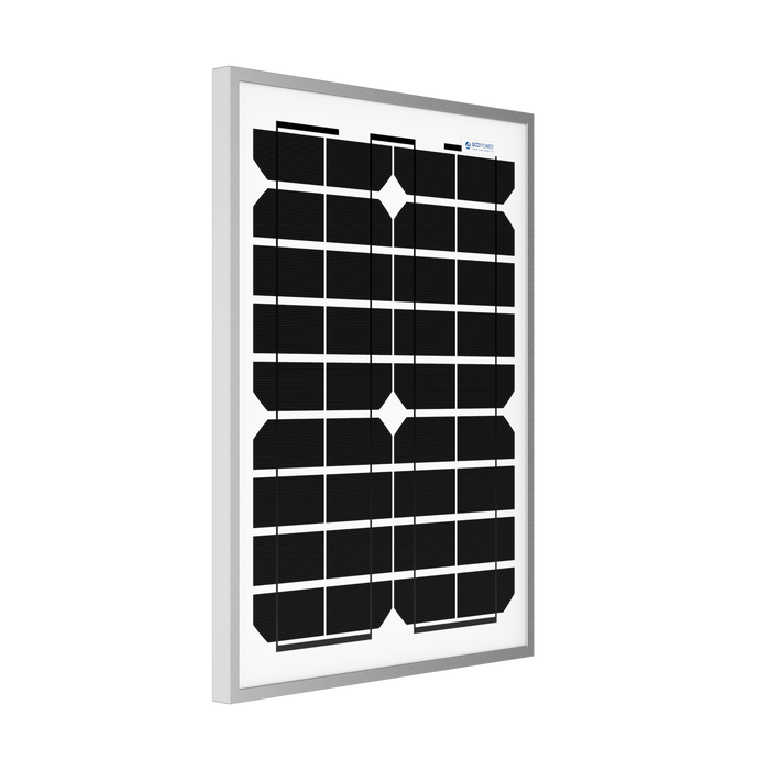 ACOPOWER 20W Monocrystalline Solar Panel For 12V Battery Charging