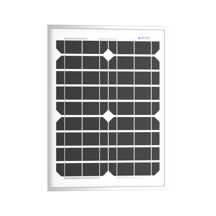 ACOPOWER 20W Monocrystalline Solar Panel For 12V Battery Charging