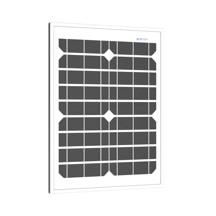 ACOPOWER 20W Monocrystalline Solar Panel For 12V Battery Charging