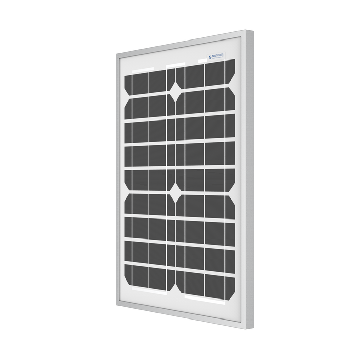 ACOPOWER 20W Monocrystalline Solar Panel For 12V Battery Charging