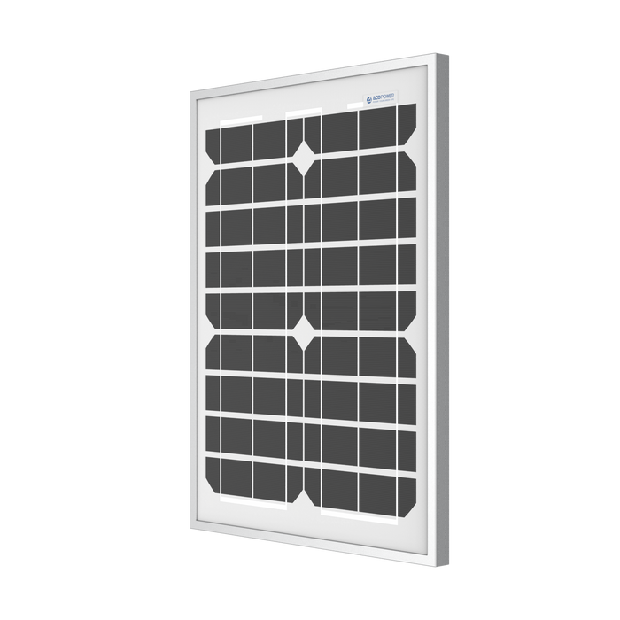 ACOPOWER 20W Monocrystalline Solar Panel For 12V Battery Charging