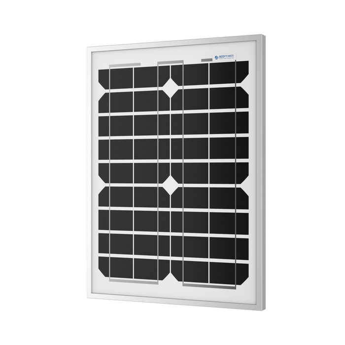 ACOPOWER 20W Monocrystalline Solar Panel For 12V Battery Charging