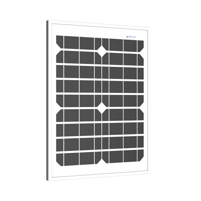 ACOPOWER 20W Monocrystalline Solar Panel For 12V Battery Charging