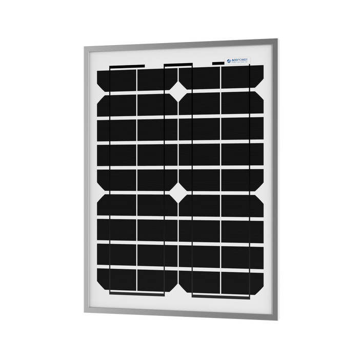 ACOPOWER 20W Monocrystalline Solar Panel For 12V Battery Charging