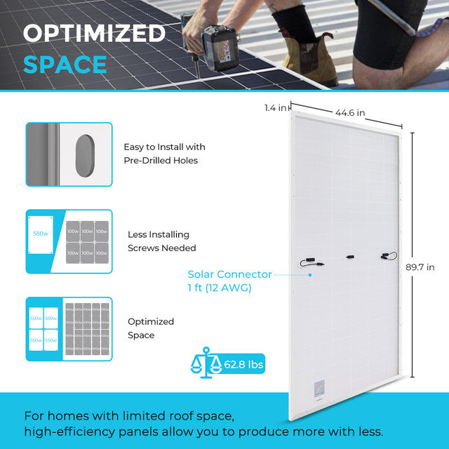 Renogy 550 Watt Monocrystalline Solar Panel