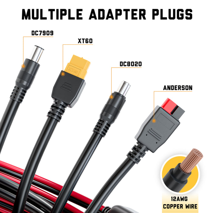SunJack MC4 Solar Panel Adapter Cable, 12AWG / 10ft - Off Grid Stores