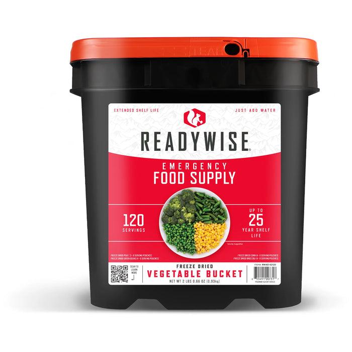 ReadyWise 120 Serving Freeze Dried Vegetable Bucket (1 - 12 Buckets)