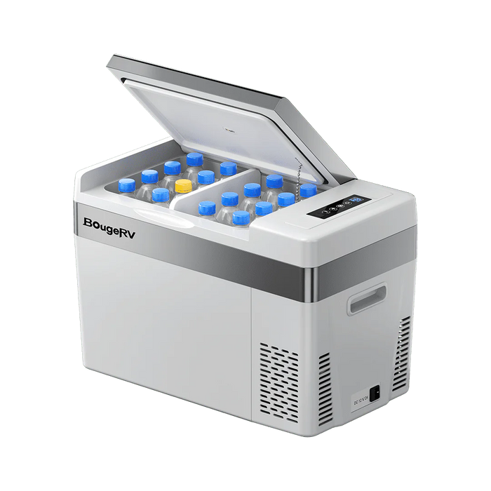 BougeRV 12V 30 Quart (28L) Portable Fridge & 30 Quart Insulated Protective Cover