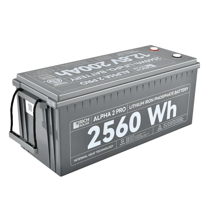 Rich Solar ALPHA 2 PRO 12V 200Ah LiFePO4 Lithium Iron Phosphate Battery