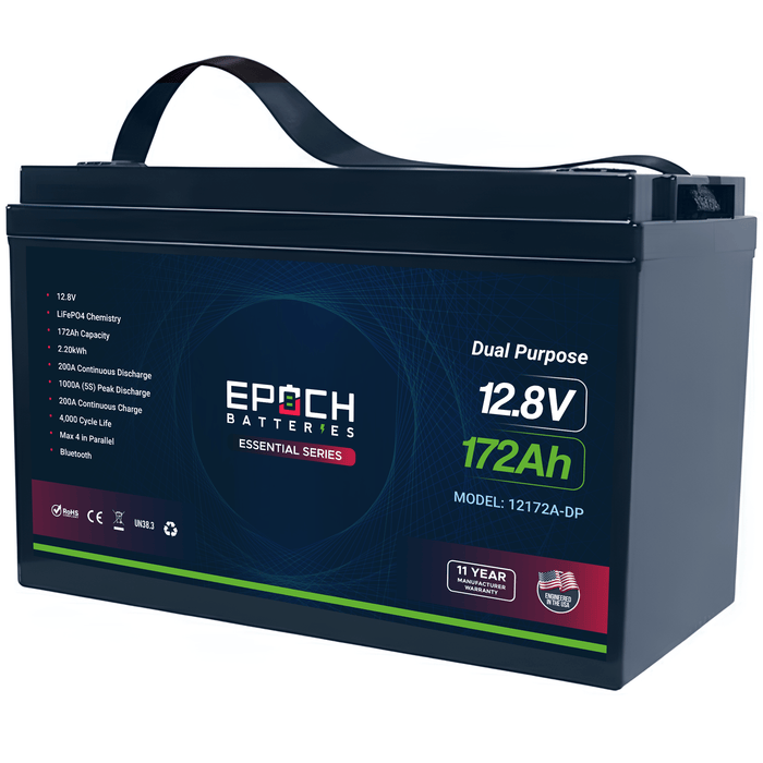 Epoch Batteries 12V 172Ah Cranking & Deep Cycle (Dual Purpose) LiFePO4 Battery - Off Grid Stores