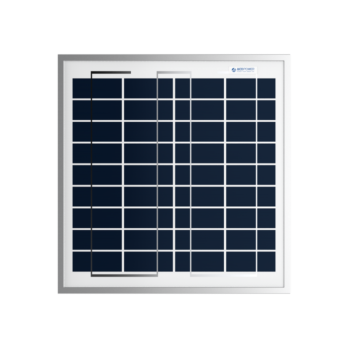 ACOPOWER 15W Polycrystalline Solar Panel For 12 Volt Battery Charging