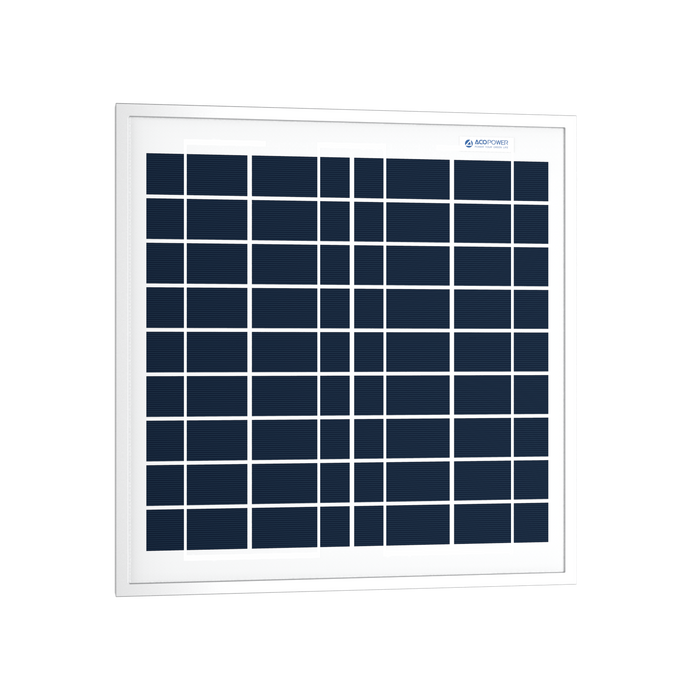 ACOPOWER 15W Polycrystalline Solar Panel For 12 Volt Battery Charging