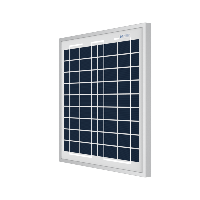 ACOPOWER 15W Polycrystalline Solar Panel For 12 Volt Battery Charging