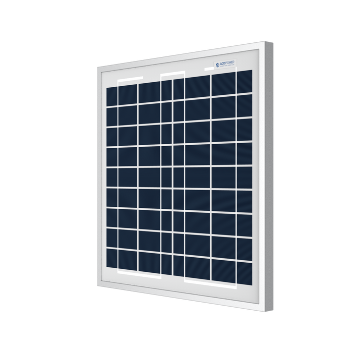 ACOPOWER 15W Polycrystalline Solar Panel For 12 Volt Battery Charging