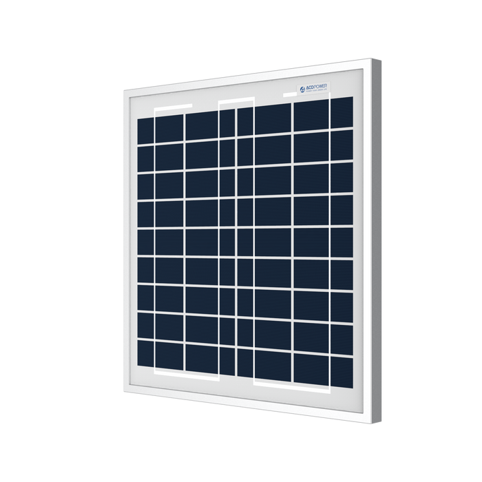 ACOPOWER 15W Polycrystalline Solar Panel For 12 Volt Battery Charging