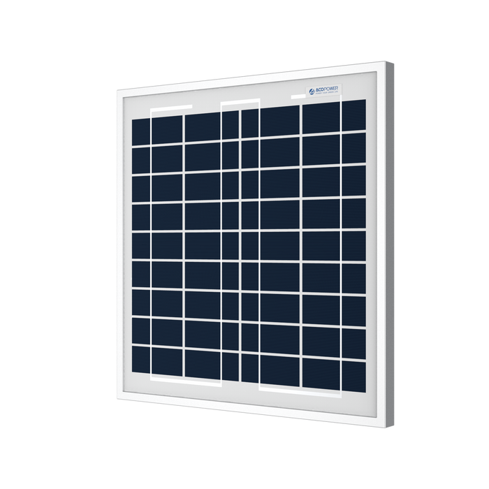 ACOPOWER 15W Polycrystalline Solar Panel For 12 Volt Battery Charging