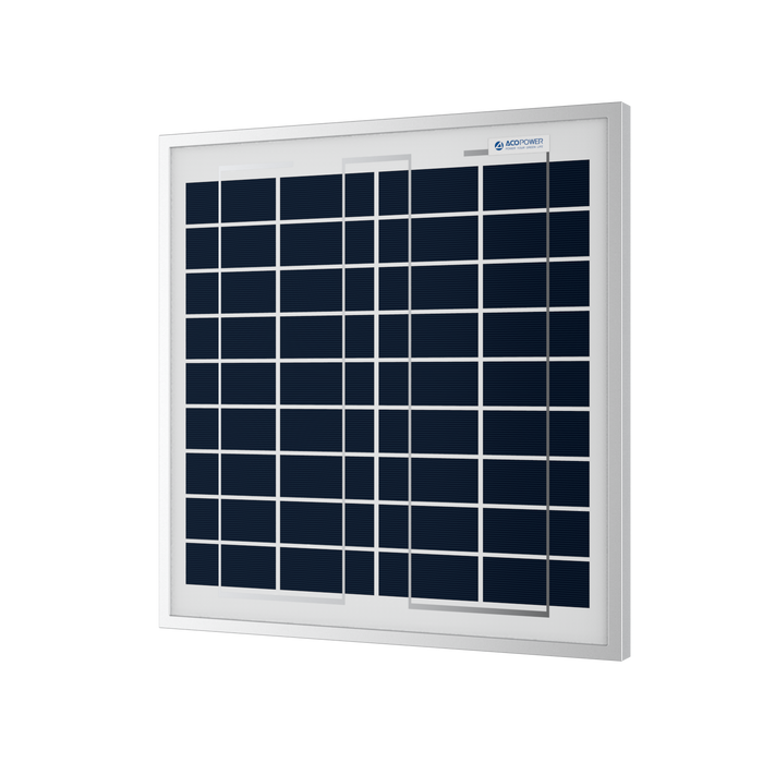 ACOPOWER 15W Polycrystalline Solar Panel For 12 Volt Battery Charging